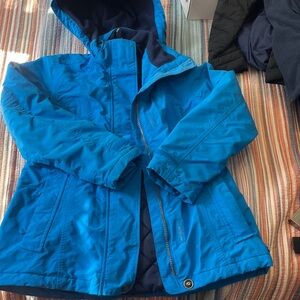 LandsEnd Squall women’s coat size Small blue removable hood